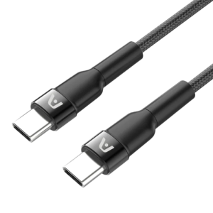 CABLE ARGOM DURA SPEED 65W PD FAST CHARGE TYPE- C TYPE-C NYLON BRAIDED 3M./10FT BLACK ARG-CB-0048BK