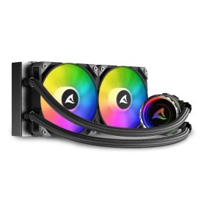 ENFRIAMIENTO LIQUIDO SHARKOON S80 RGB AIO 240MM LOGOTIPO GIRATORIO RGB NEGRO 4044951038008