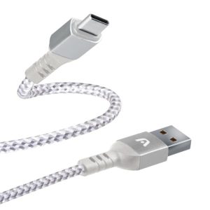 CABLE ARGOM DURA FORMA TYPE-C A USB 2.0 NYLON BRAIDED 1.8/6FT ARG-CB-0025WT