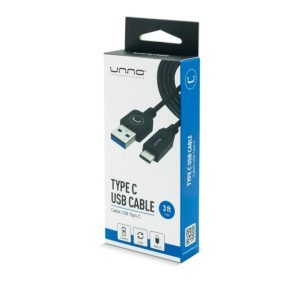 CABLE UNNO TEKNO TYPE C USB 3.0 1.5M/5FT CB4054BK