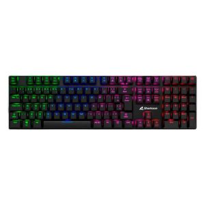 TECLADO GAMING RGB SHARKOON PUREWRITER MECANICO ALAMBRICO INGLES 4044951021468